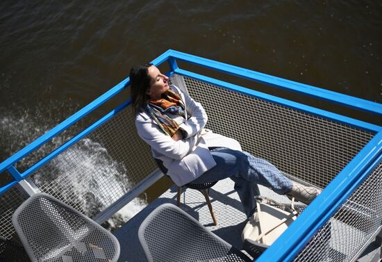 Russia Spring Season River Navigation