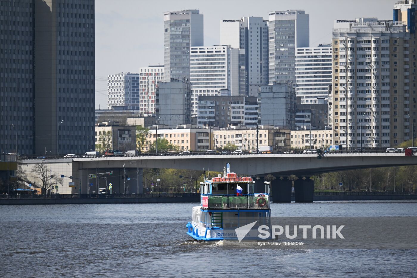 Russia Spring Season River Navigation