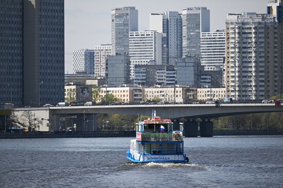 Russia Spring Season River Navigation