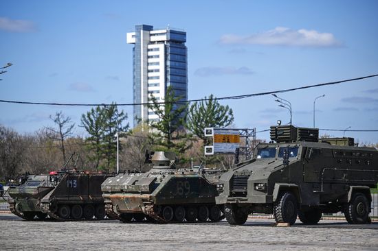 Russia Ukraine Captured Military Equipment Exhibition