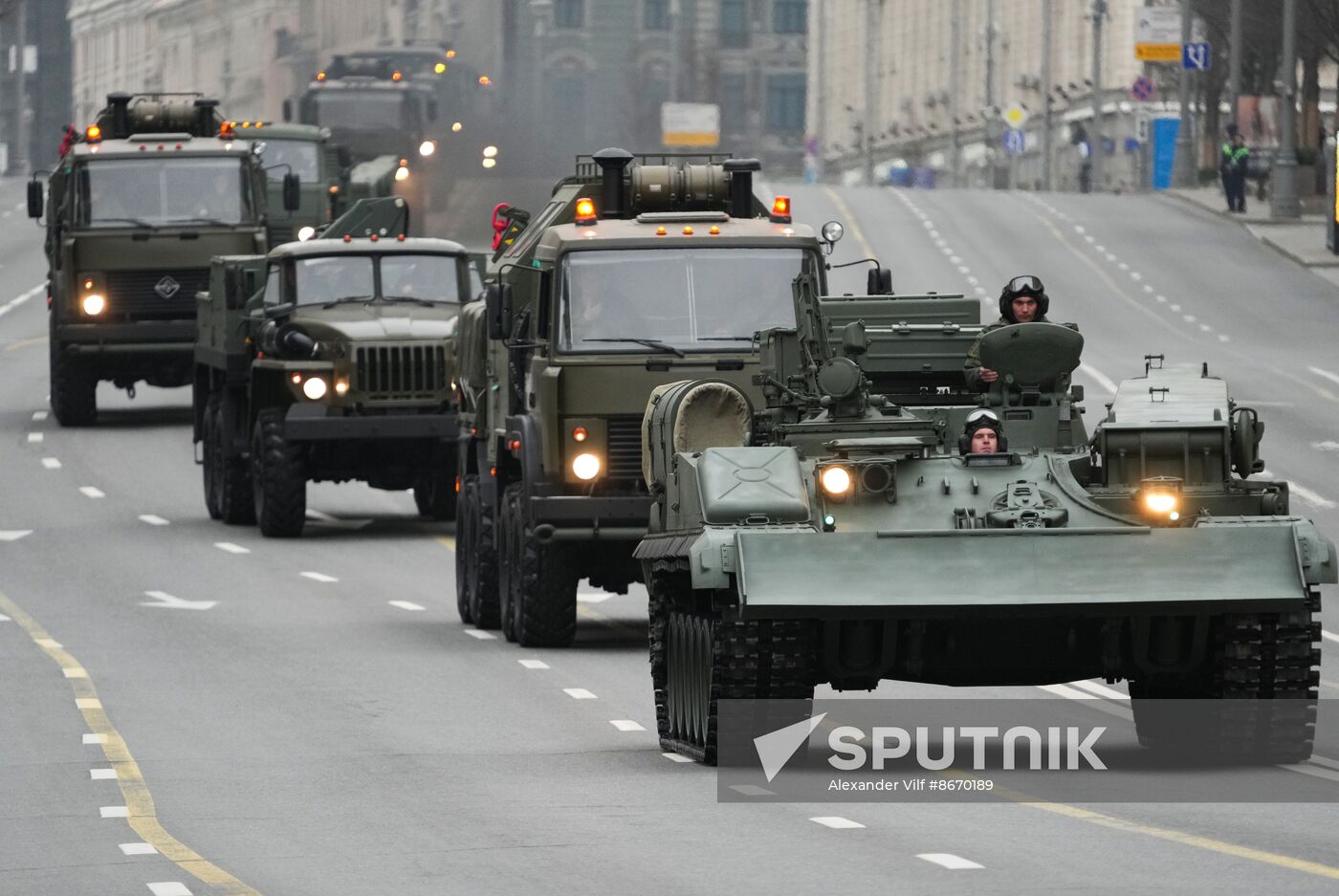 Russia WWII Victory Parade Rehearsal