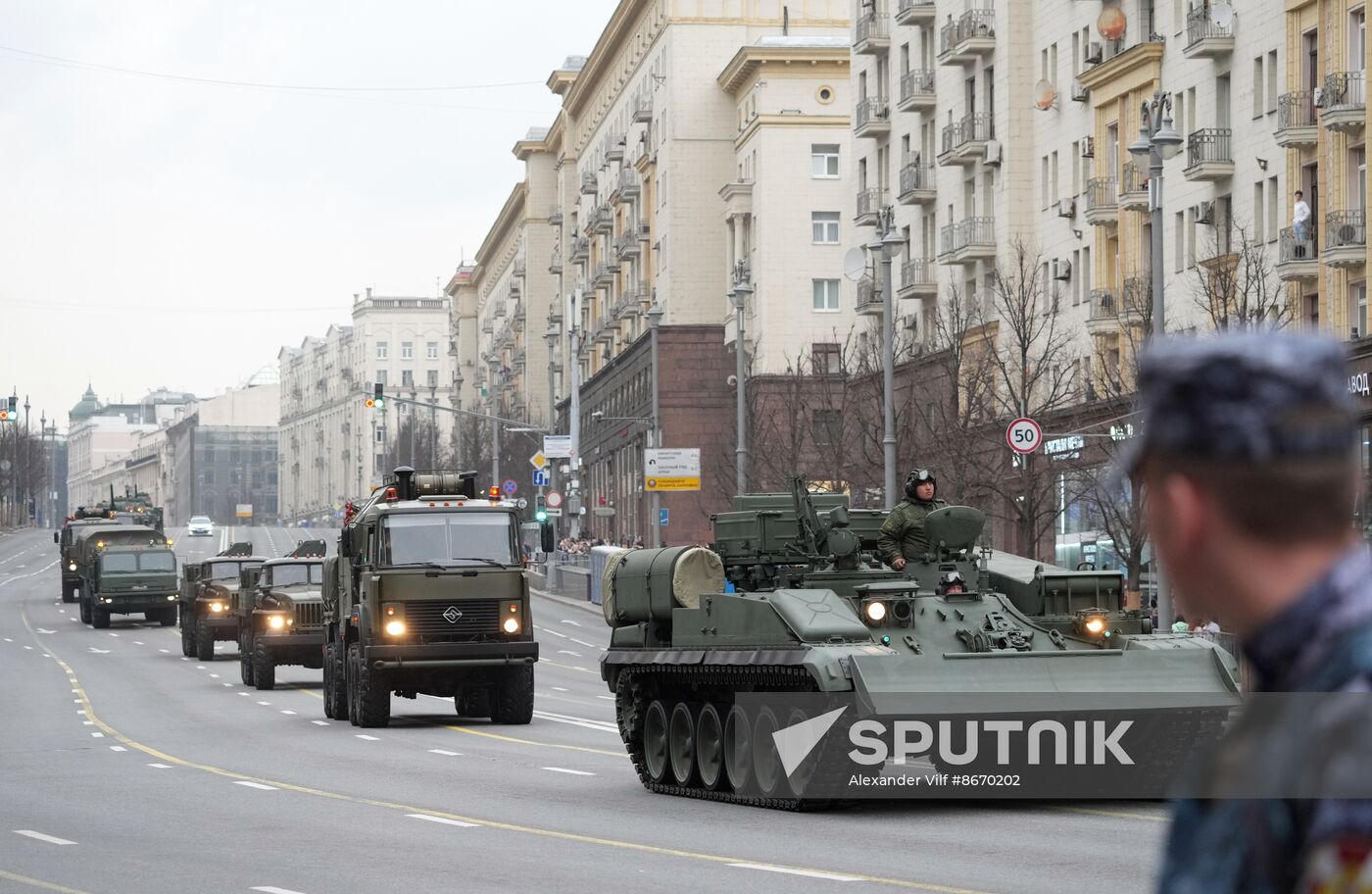 Russia WWII Victory Parade Rehearsal