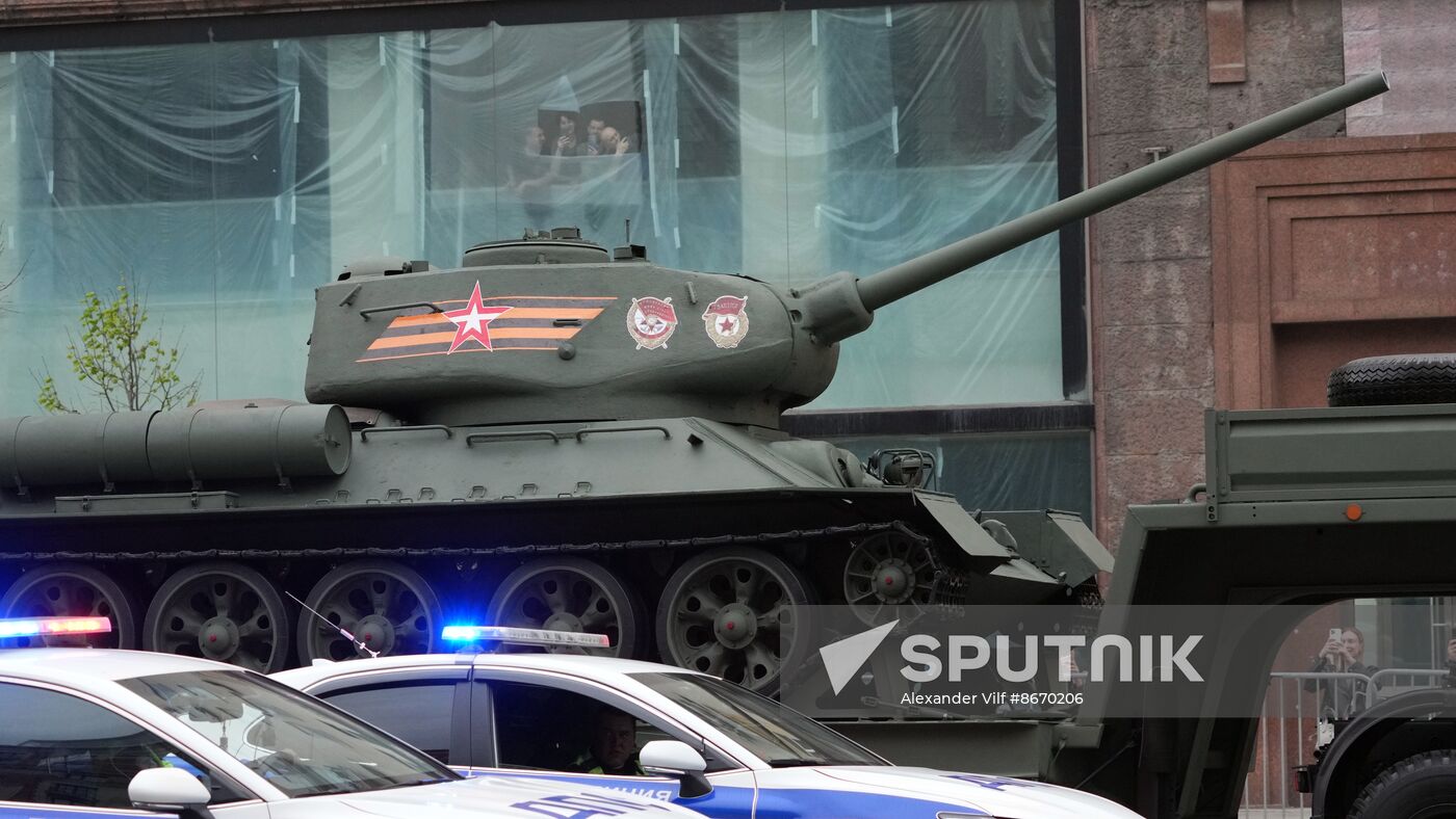 Russia WWII Victory Parade Rehearsal