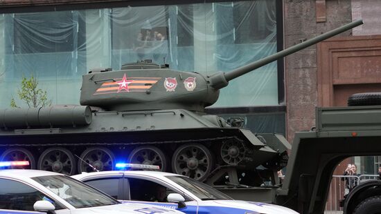 Russia WWII Victory Parade Rehearsal