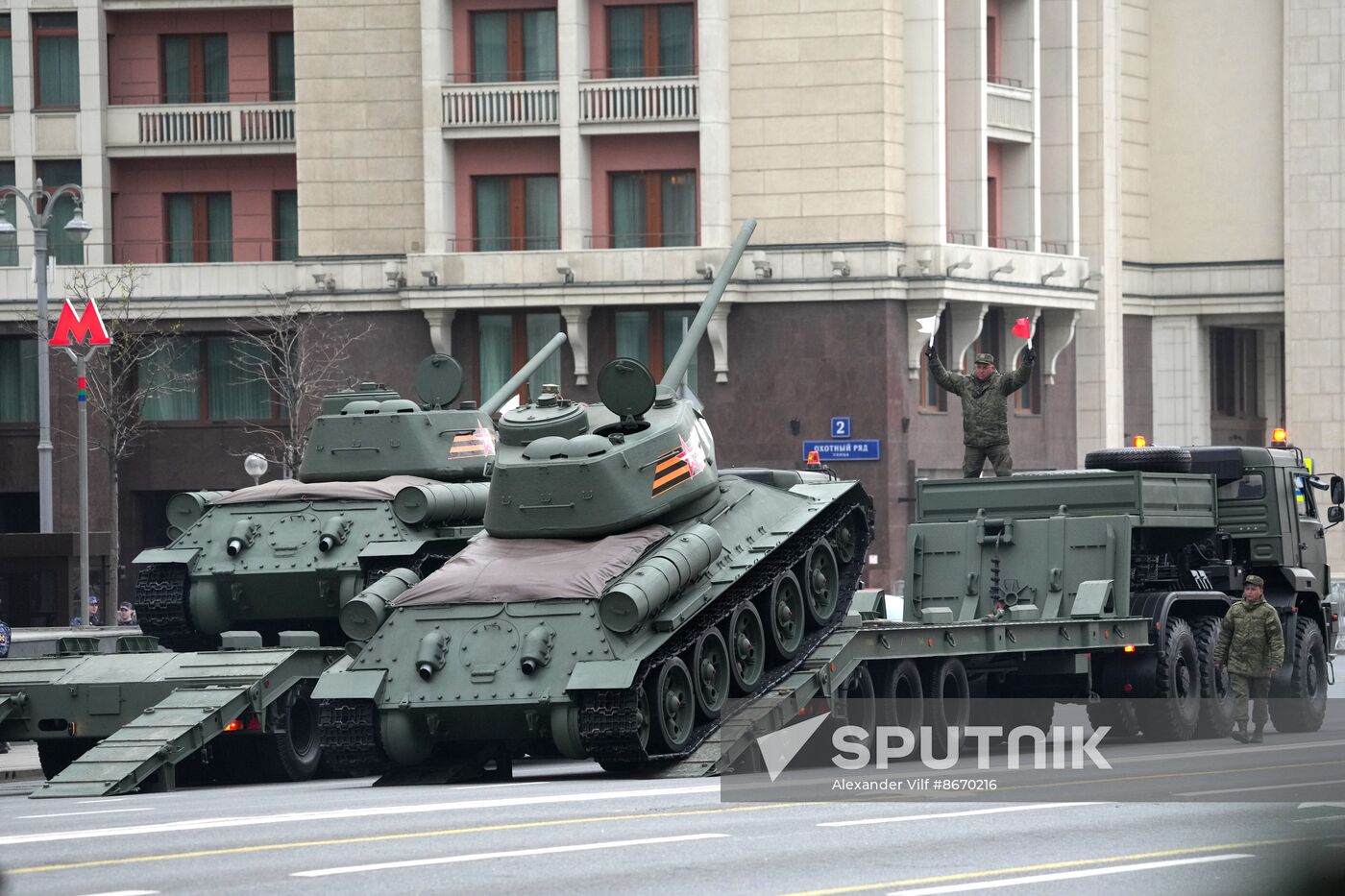 Russia WWII Victory Parade Rehearsal