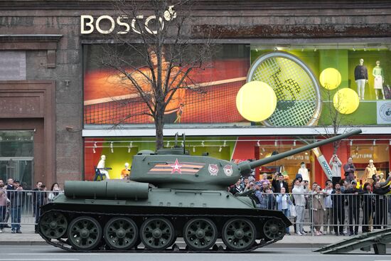 Russia WWII Victory Parade Rehearsal