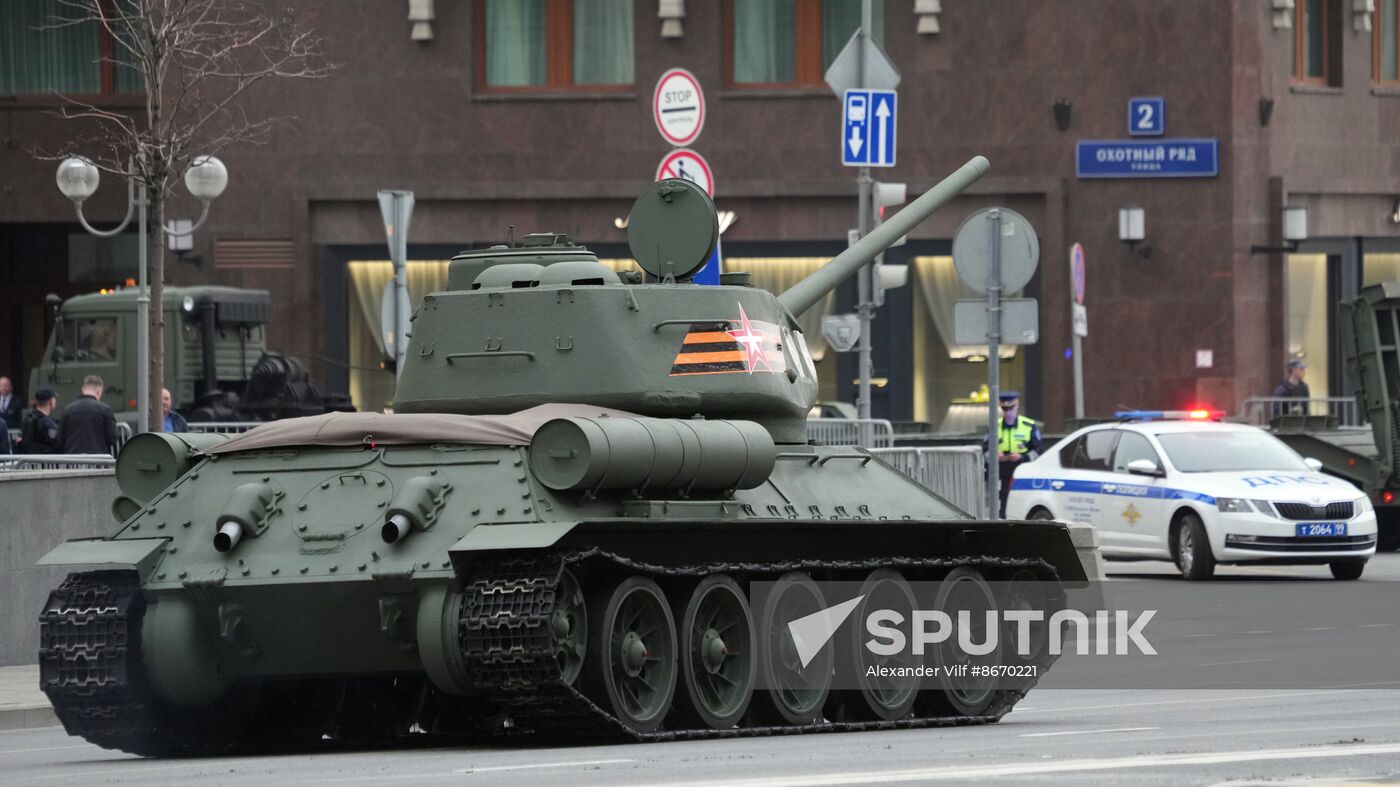 Russia WWII Victory Parade Rehearsal