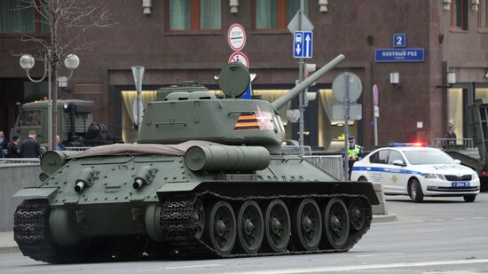 Russia WWII Victory Parade Rehearsal