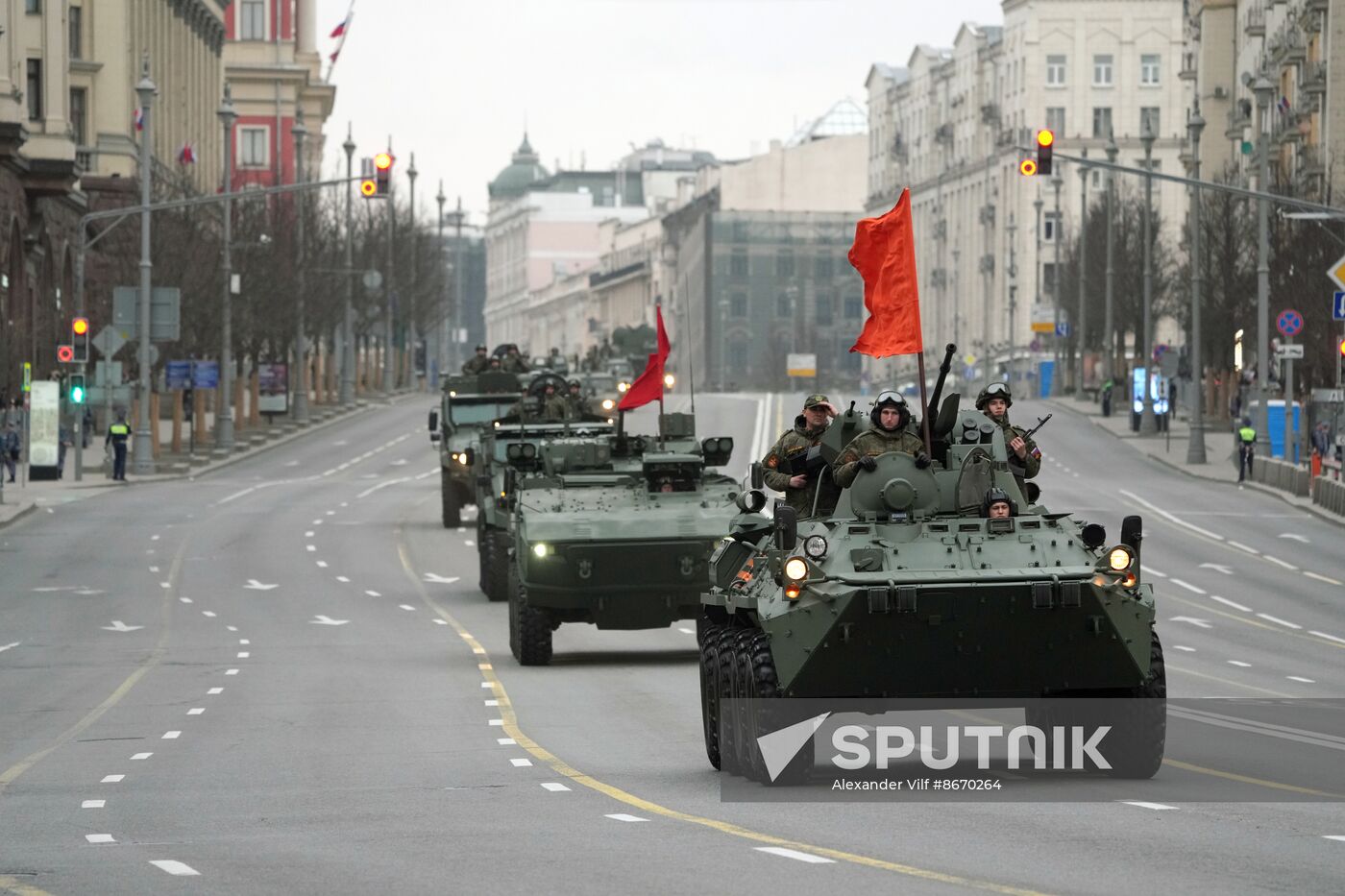 Russia WWII Victory Parade Rehearsal