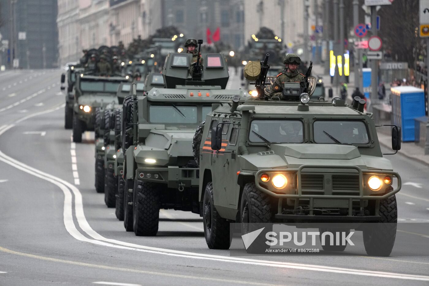 Russia WWII Victory Parade Rehearsal