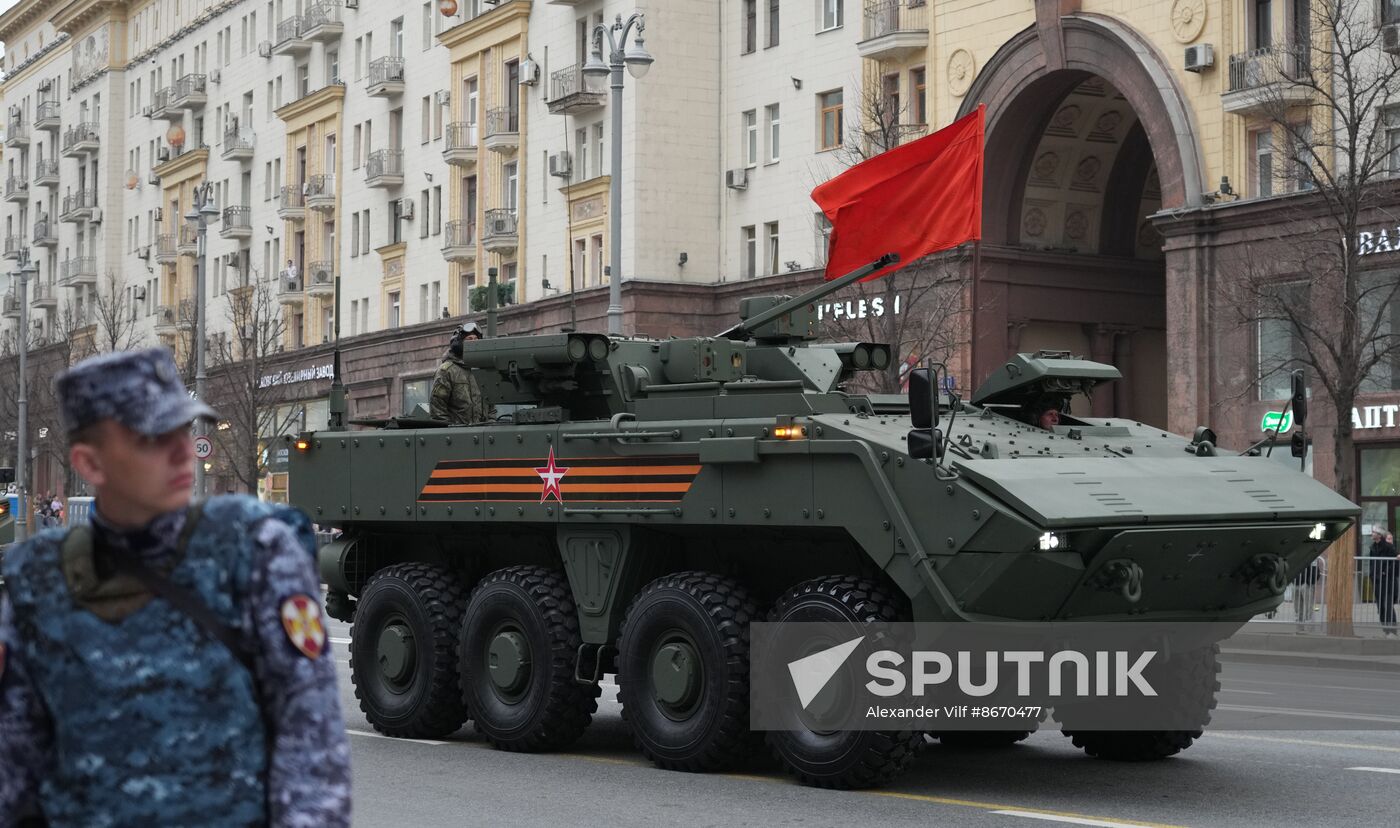 Russia WWII Victory Parade Rehearsal