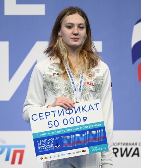 Russia Artistic Swimming Championships Solo Free