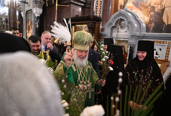 Russia Religion Palm Sunday Eve
