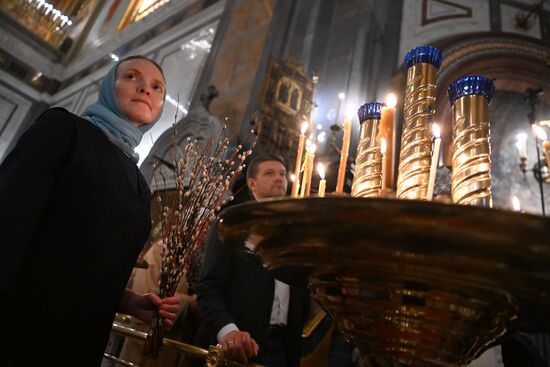 Russia Religion Palm Sunday Eve