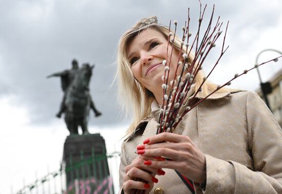 Russia Religion Palm Sunday Festival