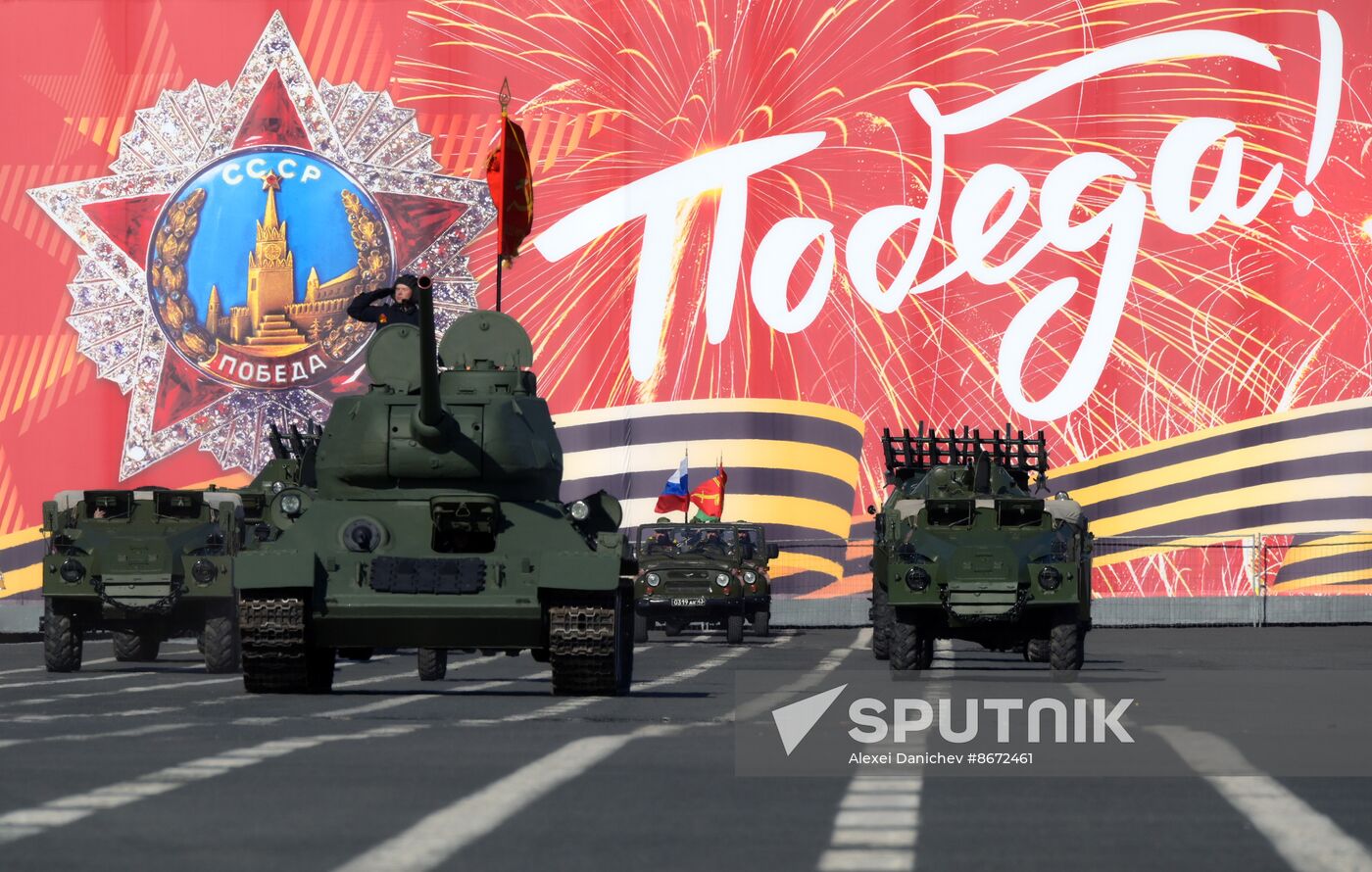 Russia WWII Victory Parade Rehearsal