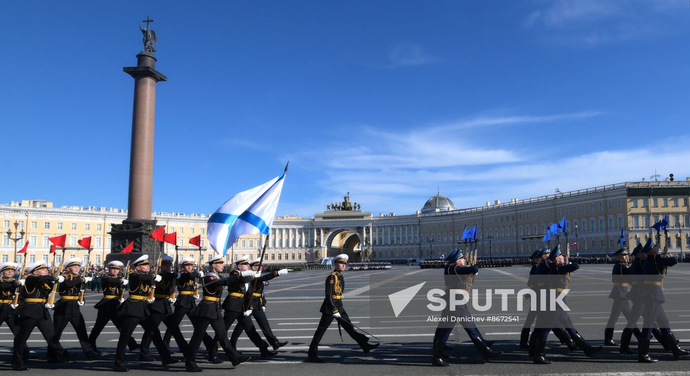 Russia WWII Victory Parade Rehearsal