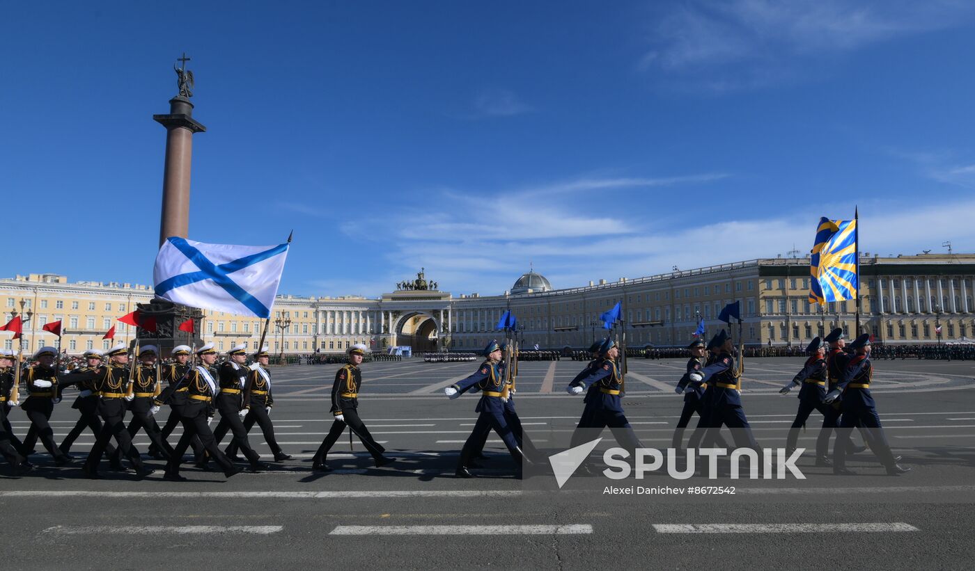 Russia WWII Victory Parade Rehearsal