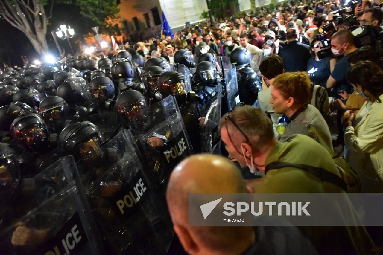 Georgia Foreign Agents Bill Protests