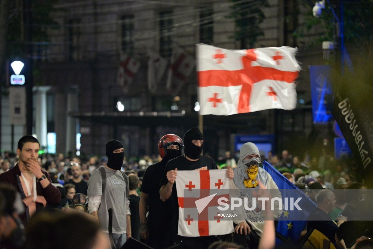 Georgia Foreign Agents Bill Protests