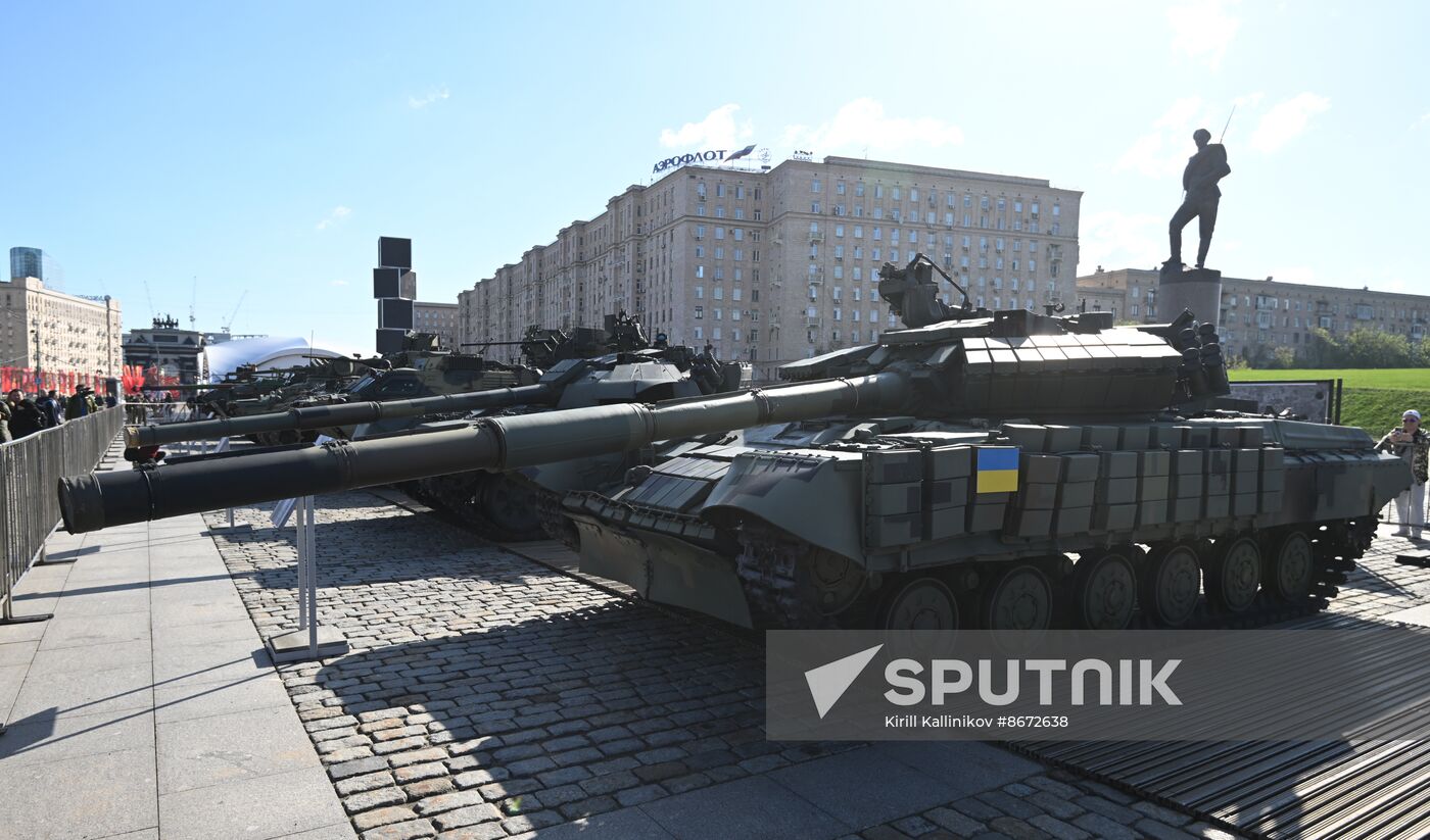 Russia Ukraine Captured Military Equipment Exhibition