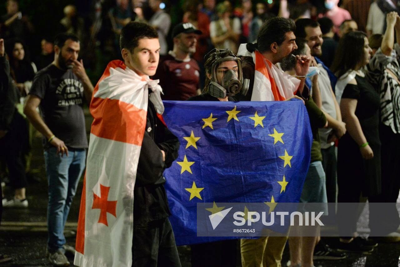 Georgia Foreign Agents Bill Protests