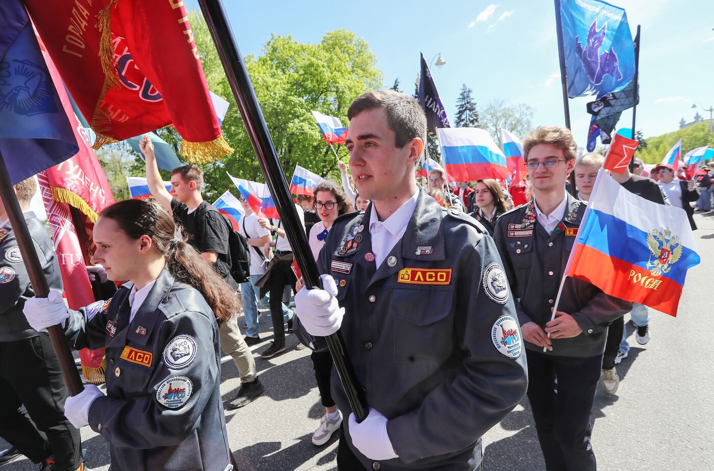 RUSSIA EXPO. Labor is Cool procession and flashmob