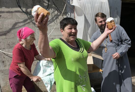 Russia LPR Religion Easter Preparations