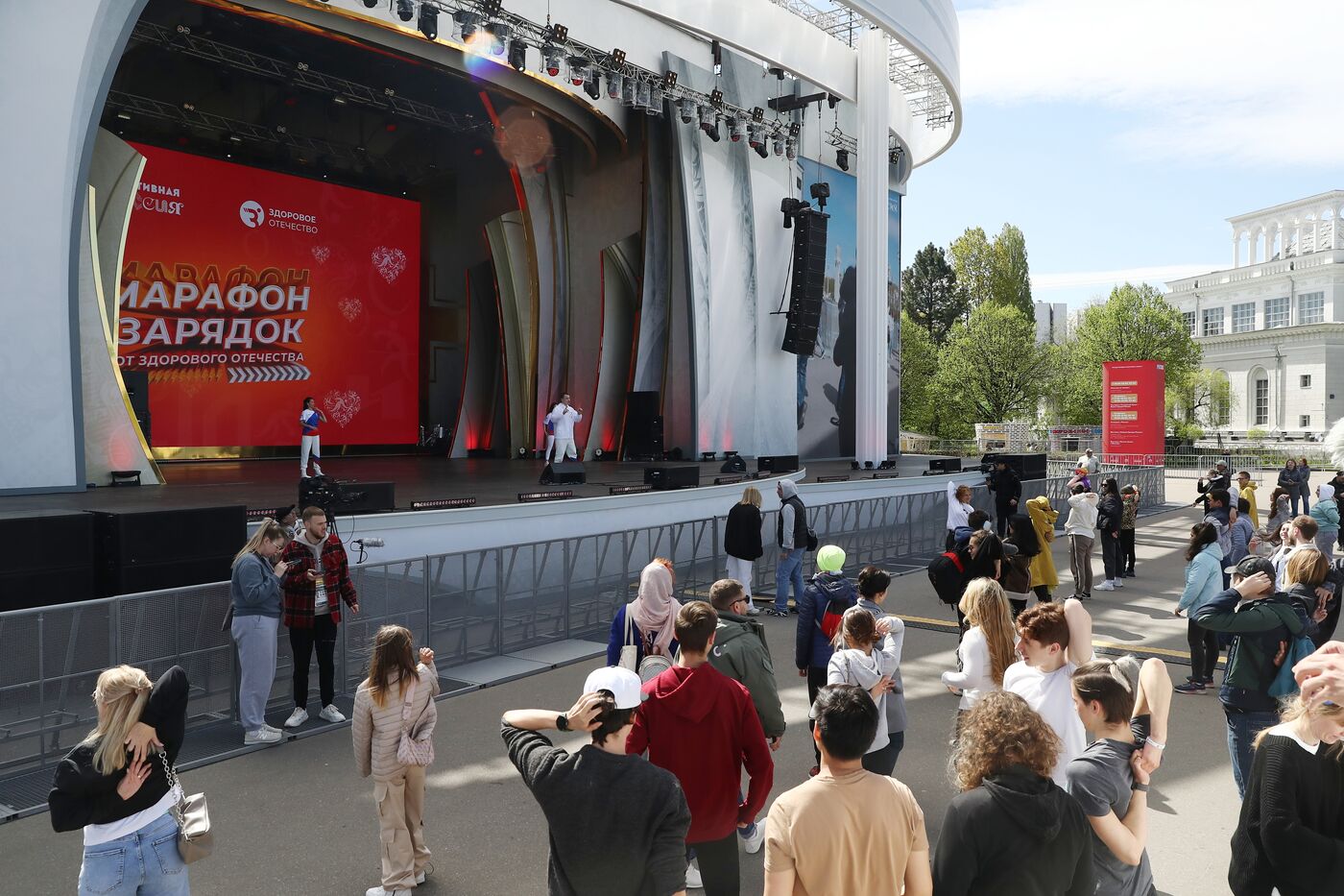 RUSSIA EXPO. Boxer Fyodor Chudinov, Russian Master of Sports, conducts training session