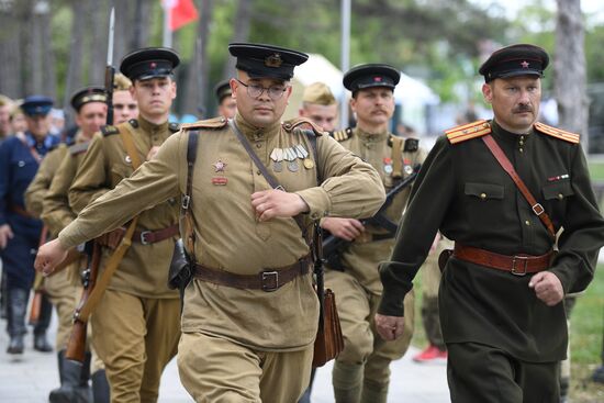 Russia WWII Sapun Mount Assault Re-enactment