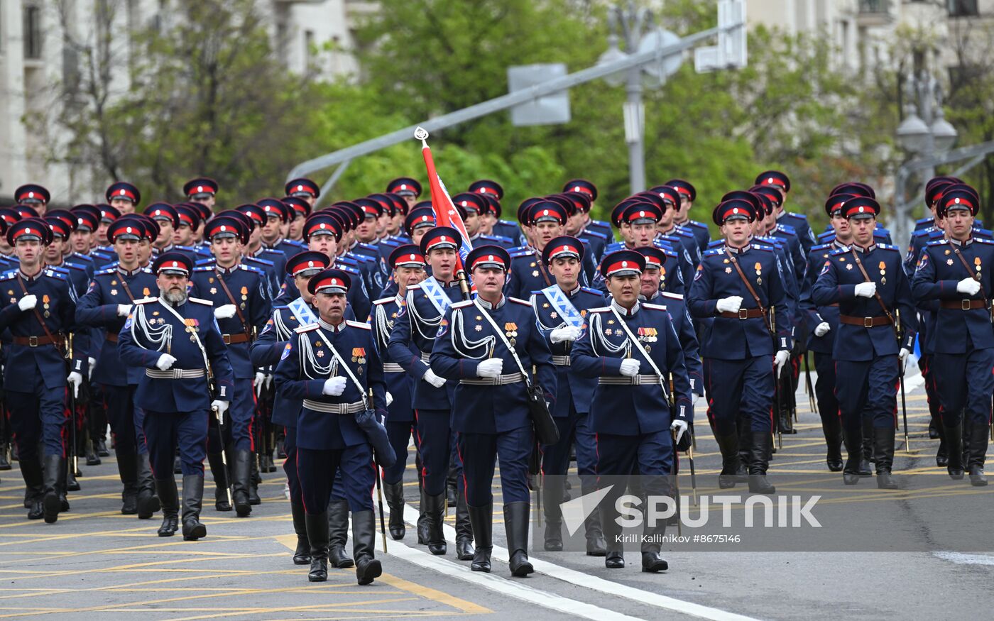 Russia WWII Victory Parade Rehearsal