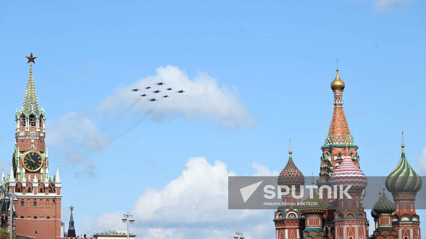 Russia WWII Victory Parade Rehearsal