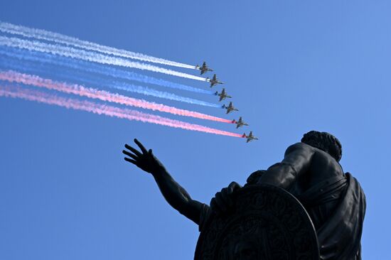 Russia WWII Victory Parade Rehearsal