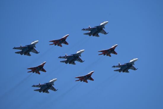 Russia WWII Victory Parade Rehearsal