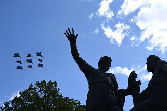 Russia WWII Victory Parade Rehearsal