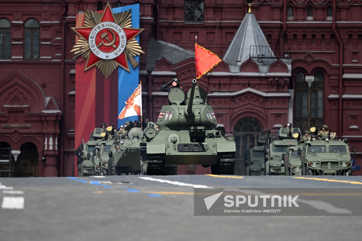 Russia WWII Victory Parade Rehearsal