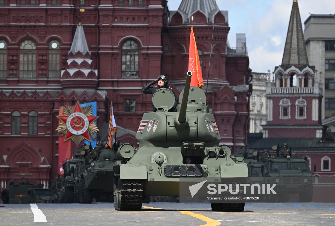 Russia WWII Victory Parade Rehearsal