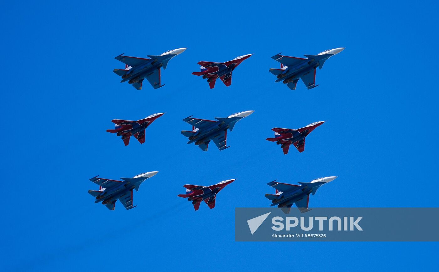 Russia WWII Victory Parade Rehearsal