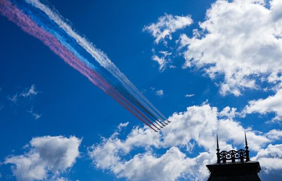 Russia WWII Victory Parade Rehearsal