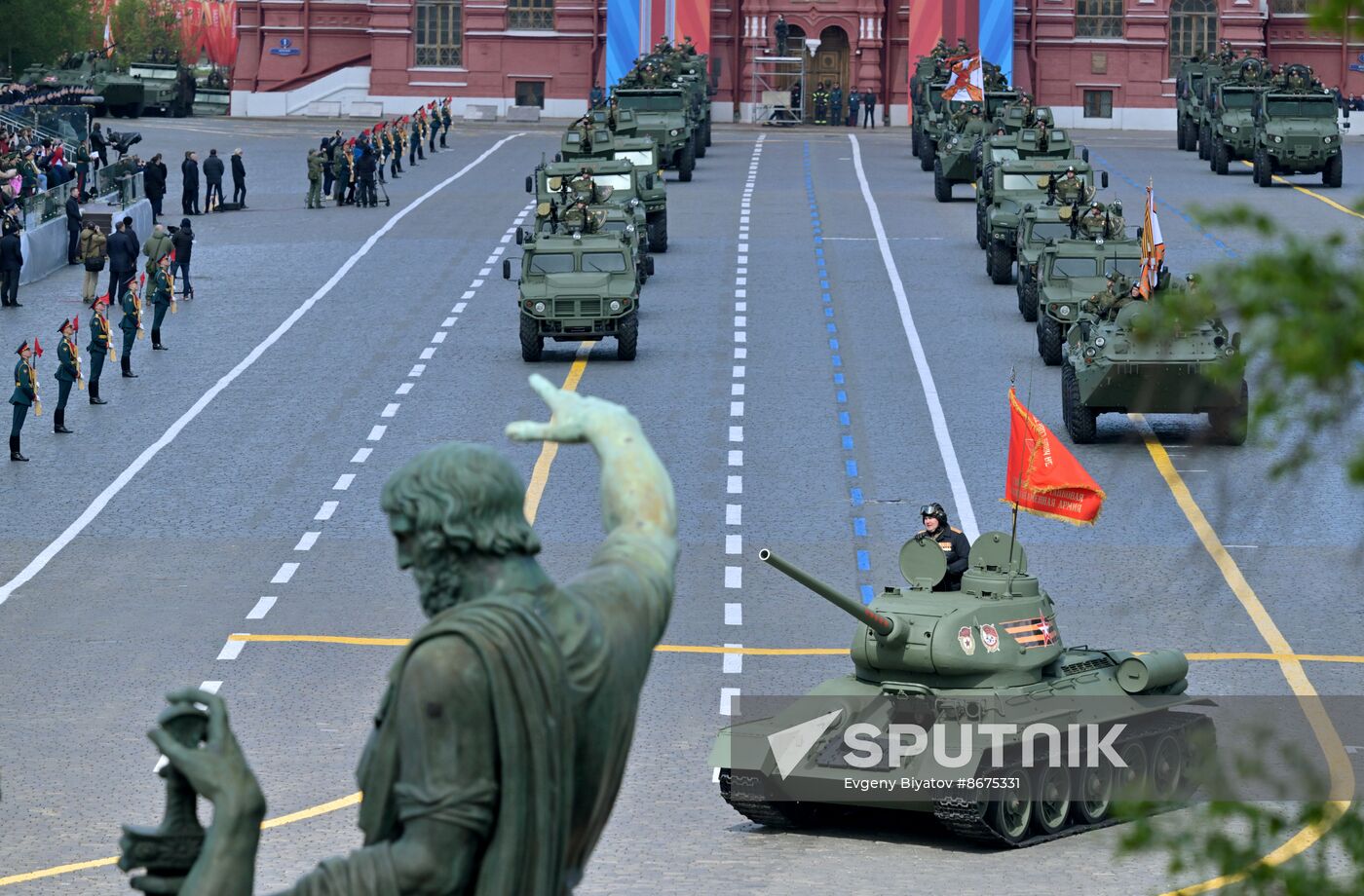 Russia WWII Victory Parade Rehearsal