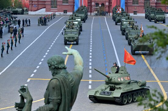 Russia WWII Victory Parade Rehearsal