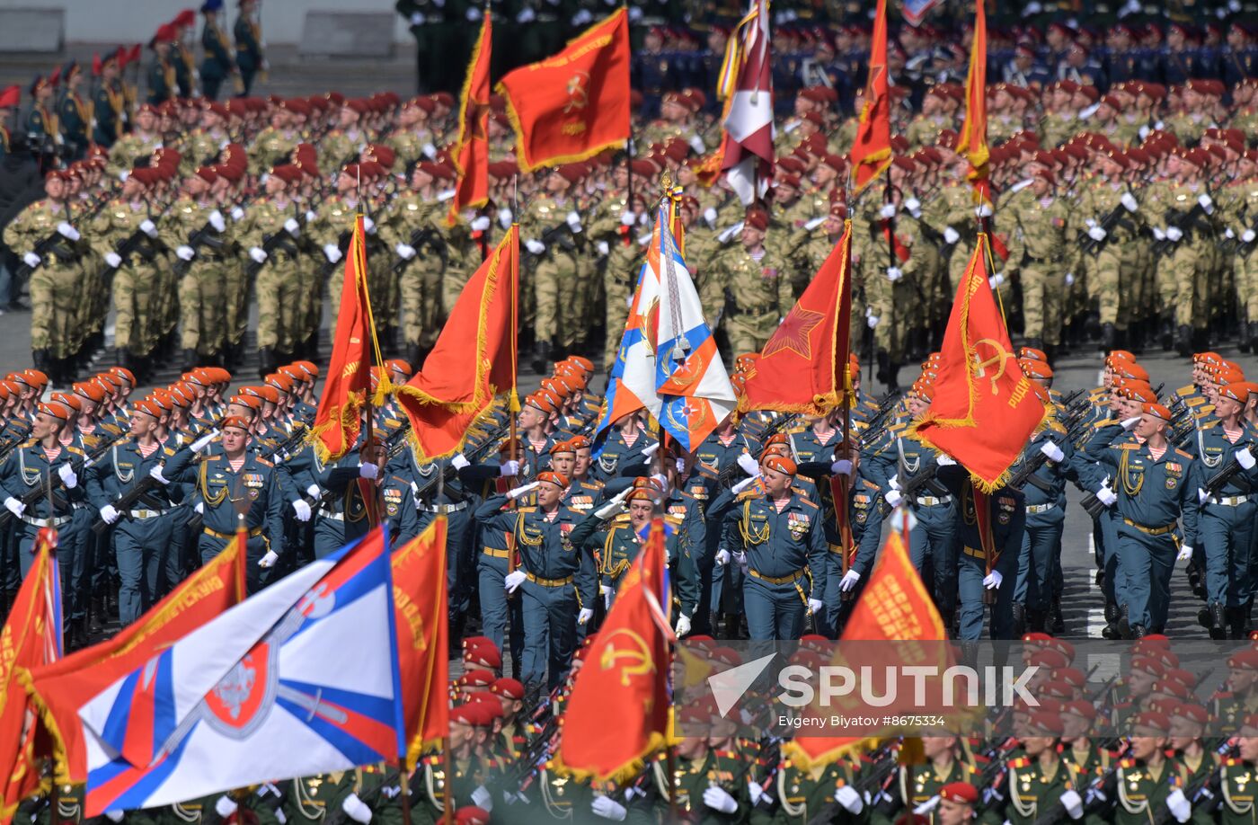 Russia WWII Victory Parade Rehearsal