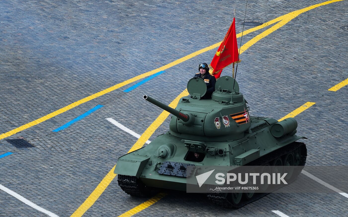 Russia WWII Victory Parade Rehearsal