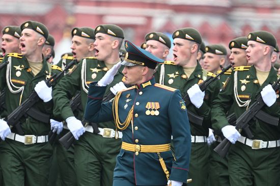 Russia WWII Victory Parade Rehearsal