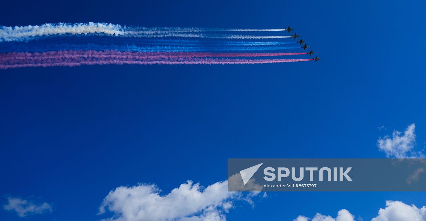 Russia WWII Victory Parade Rehearsal