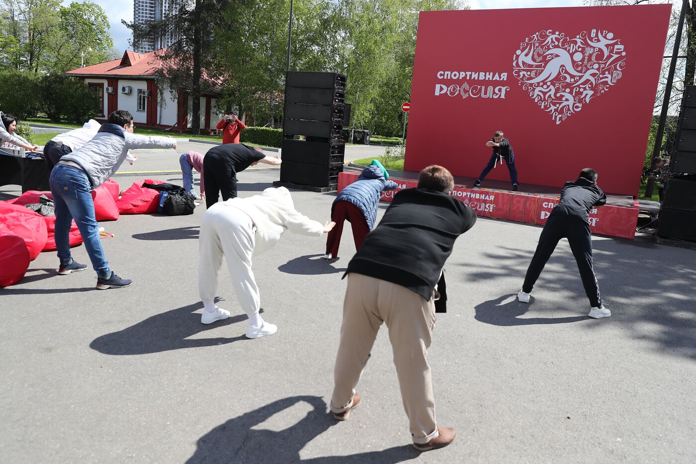 RUSSIA EXPO. Exercise with Yury Danilchenko, winner of the Russian Rope Skipping Cup, at the Sport Russia area