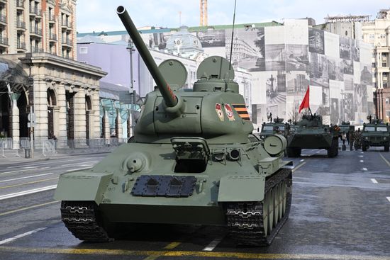 Russia WWII Victory Parade Rehearsal