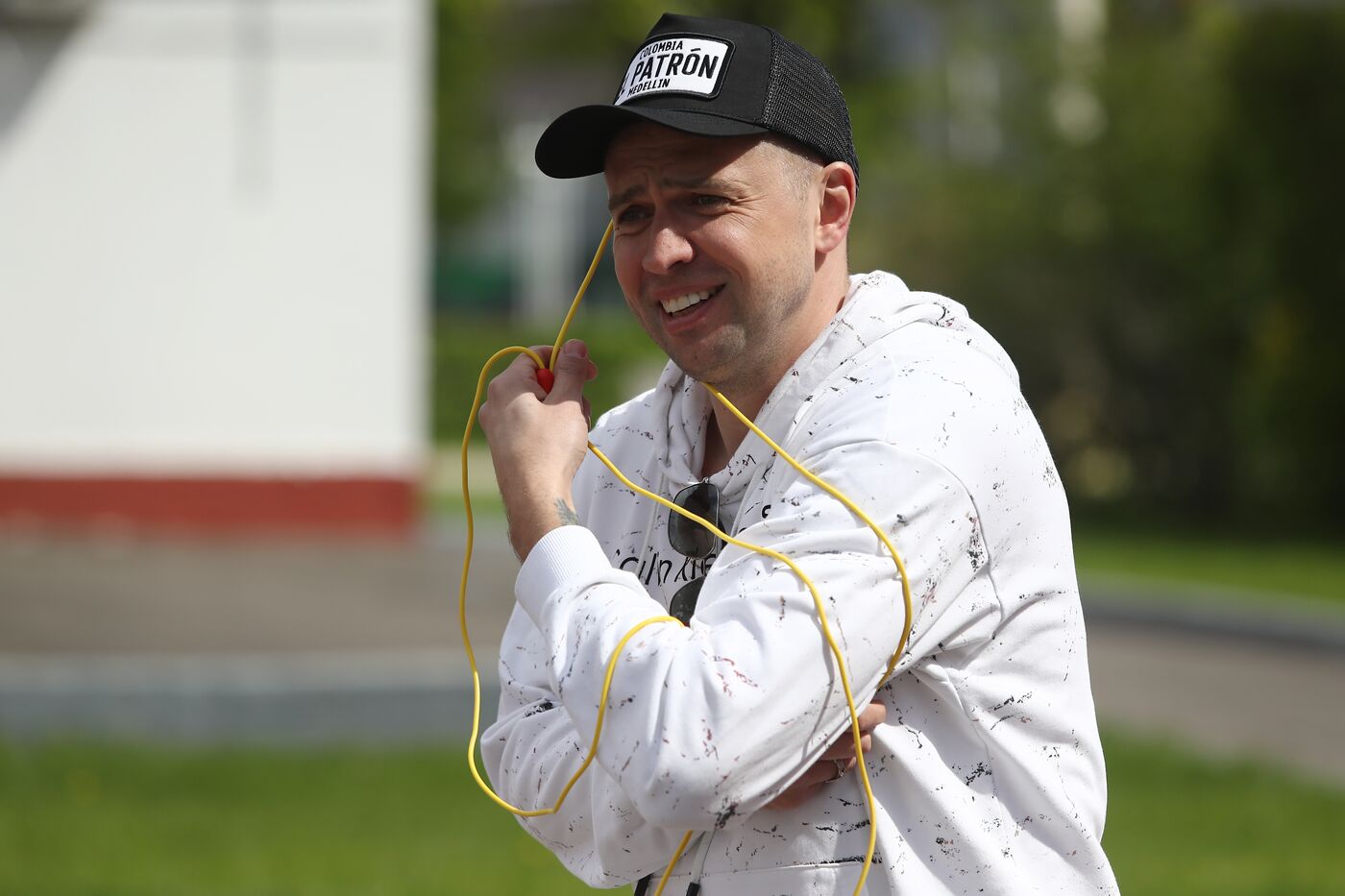 RUSSIA EXPO. Exercise with Yury Danilchenko, winner of the Russian Rope Skipping Cup, at the Sport Russia area