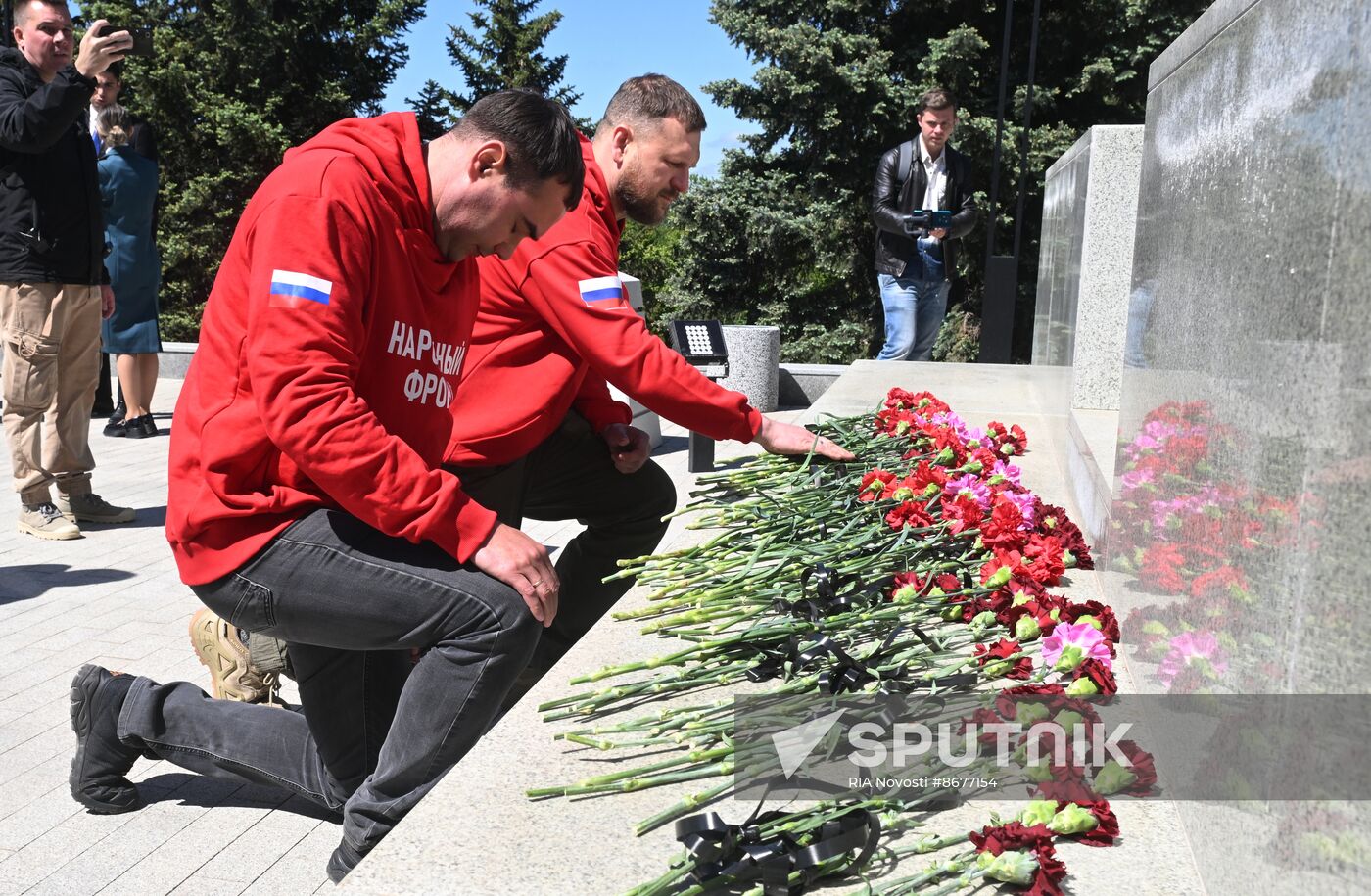Russia LPR WWII Victory Day Anniversary Eternal Flame