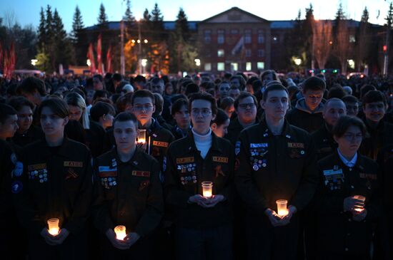 Russia WWII Victory Anniversary Memory Candle Event
